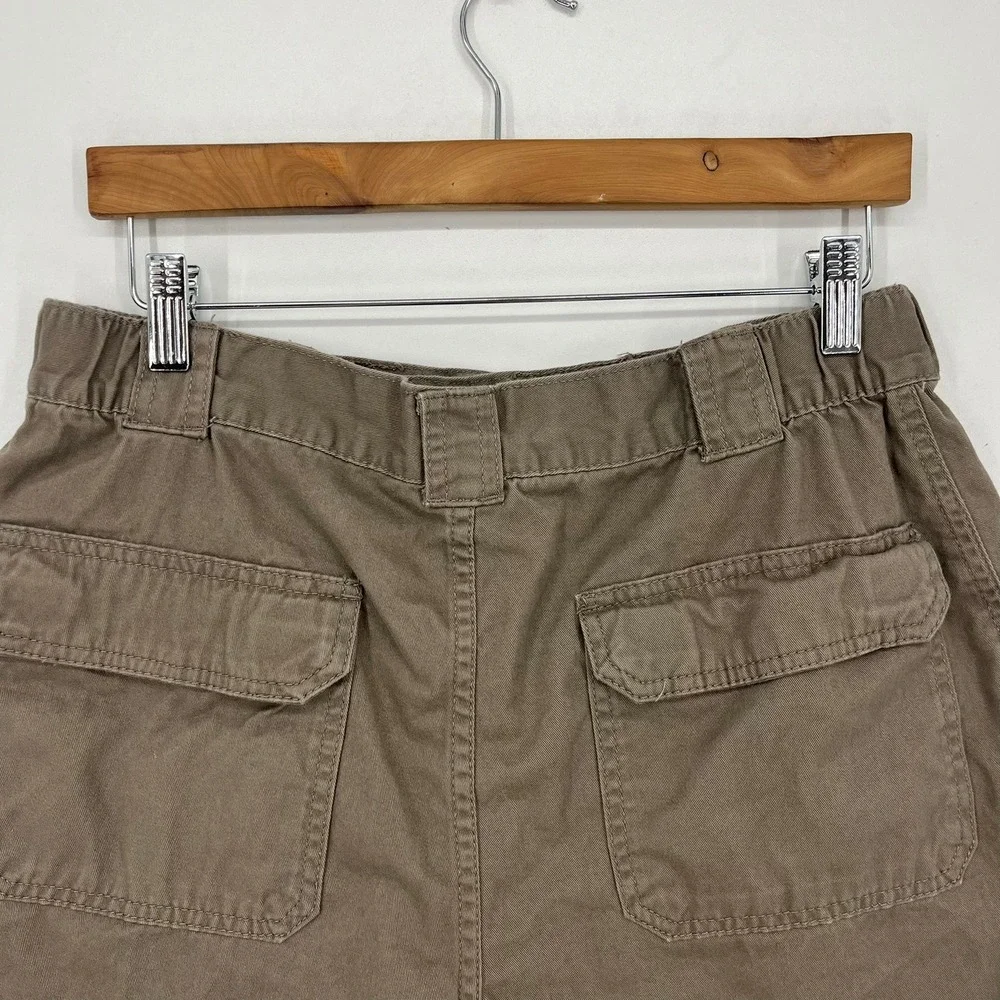 Croft & Barrow Mens Cargo Shorts Brown Cotton Size 32 Utility Outdoor Casual